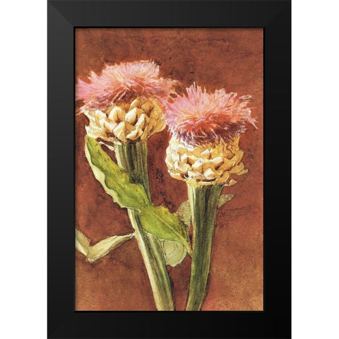 Thistle Black Modern Wood Framed Art Print by Sargent, John Singer