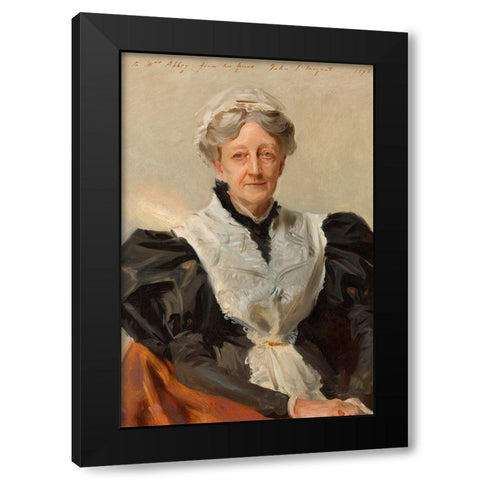 Mary Eliza Mead Black Modern Wood Framed Art Print with Double Matting by Sargent, John Singer