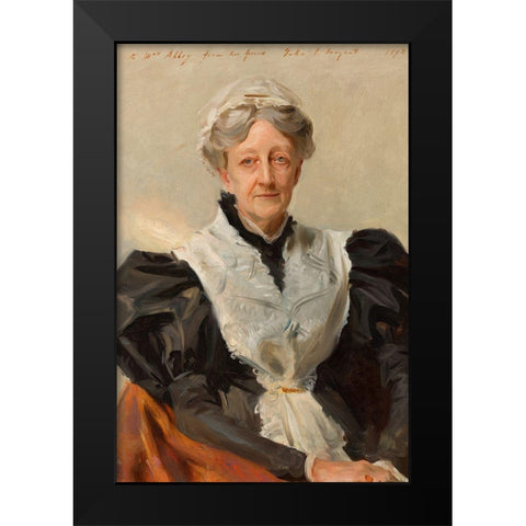 Mary Eliza Mead Black Modern Wood Framed Art Print by Sargent, John Singer