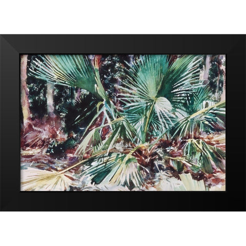 Palmettos Black Modern Wood Framed Art Print by Sargent, John Singer