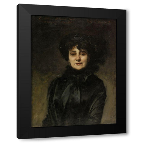 Portrait de Madame Allouard-Jouan Black Modern Wood Framed Art Print by Sargent, John Singer