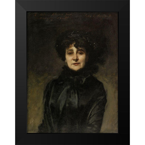 Portrait de Madame Allouard-Jouan Black Modern Wood Framed Art Print by Sargent, John Singer