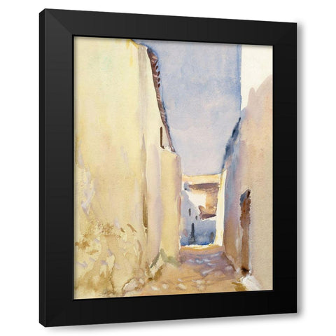 Tangier Black Modern Wood Framed Art Print by Sargent, John Singer