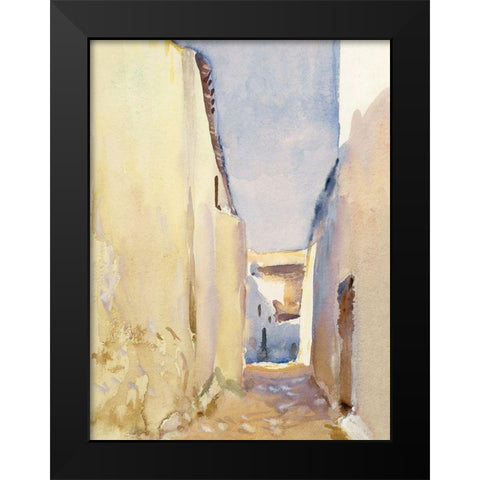 Tangier Black Modern Wood Framed Art Print by Sargent, John Singer