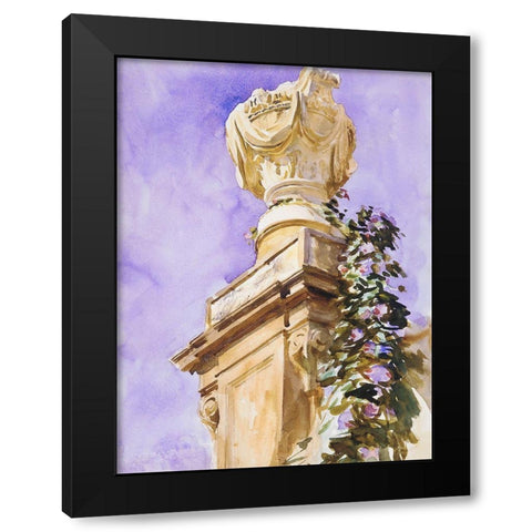 Garden near Lucca Black Modern Wood Framed Art Print by Sargent, John Singer