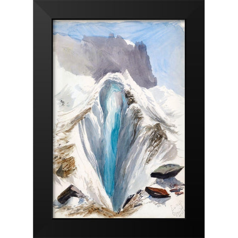 Eismeer-Grindelwald Black Modern Wood Framed Art Print by Sargent, John Singer