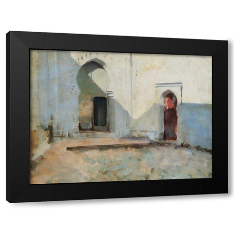 Courtyard-Tetouan-Morocco Black Modern Wood Framed Art Print with Double Matting by Sargent, John Singer