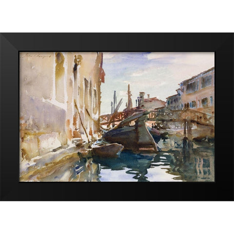 Giudecca Black Modern Wood Framed Art Print by Sargent, John Singer