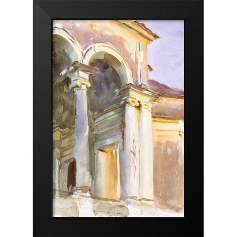 Loggia-Villa Giulia-Rome Black Modern Wood Framed Art Print by Sargent, John Singer