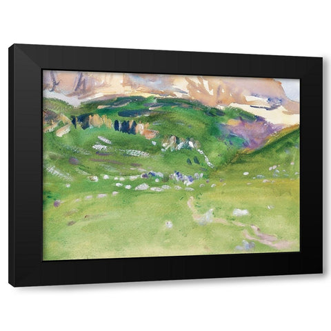 Sellar Alp-Dolomites Black Modern Wood Framed Art Print by Sargent, John Singer