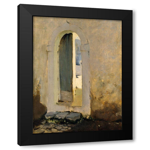 Open Doorway-Morocco Black Modern Wood Framed Art Print by Sargent, John Singer