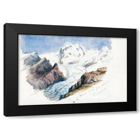Monte Rosa from Hornli-Zermatt Black Modern Wood Framed Art Print with Double Matting by Sargent, John Singer