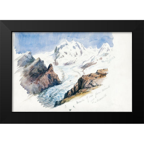 Monte Rosa from Hornli-Zermatt Black Modern Wood Framed Art Print by Sargent, John Singer