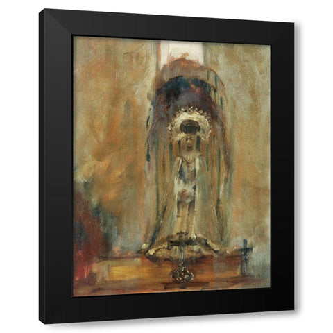 A Spanish Madonna Black Modern Wood Framed Art Print with Double Matting by Sargent, John Singer