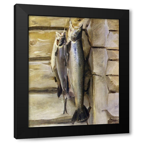 Angling in British Art Through Five Centuries Black Modern Wood Framed Art Print with Double Matting by Sargent, John Singer