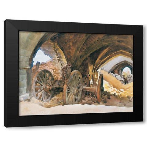Wheels in Vault Black Modern Wood Framed Art Print by Sargent, John Singer