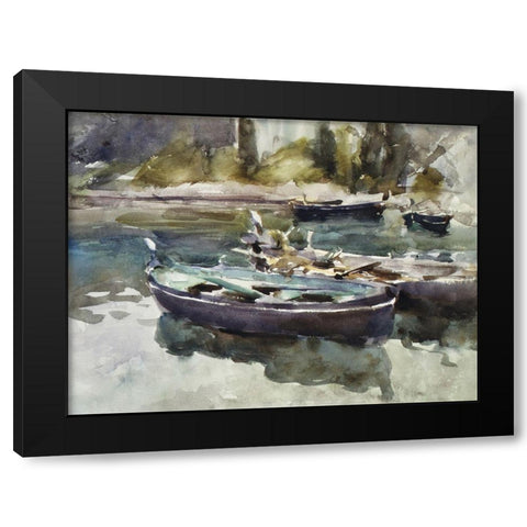 Small Boats Black Modern Wood Framed Art Print by Sargent, John Singer