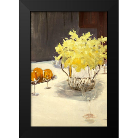 Still Life with Daffodils Black Modern Wood Framed Art Print by Sargent, John Singer