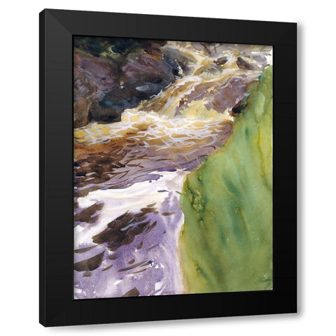 Rushing Water Black Modern Wood Framed Art Print by Sargent, John Singer