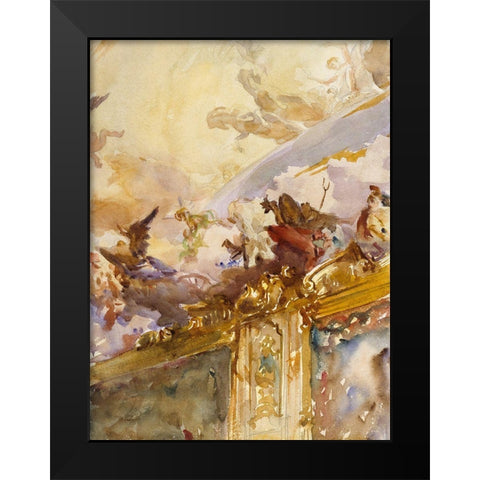 Tiepolo Ceiling-Milan Black Modern Wood Framed Art Print by Sargent, John Singer