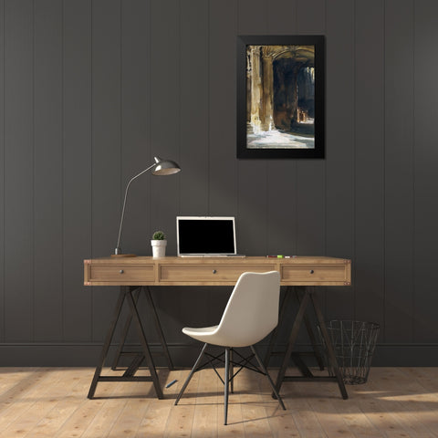 Cathedral Interior Black Modern Wood Framed Art Print by Sargent, John Singer