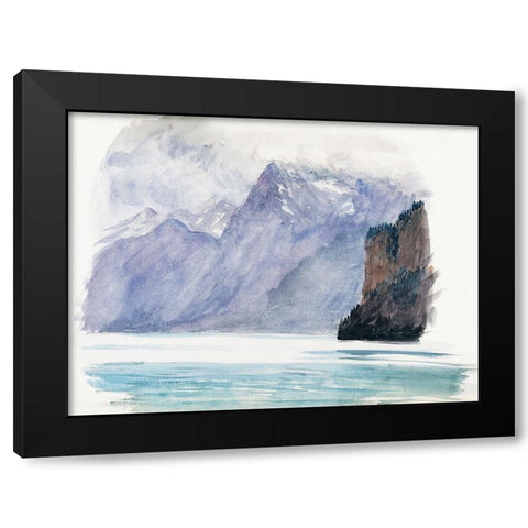 Mountain Lake from Switzerland Black Modern Wood Framed Art Print with Double Matting by Sargent, John Singer