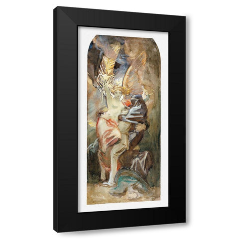 Study for Death and Victory Black Modern Wood Framed Art Print by Sargent, John Singer