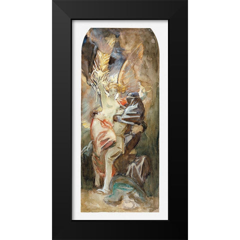 Study for Death and Victory Black Modern Wood Framed Art Print by Sargent, John Singer