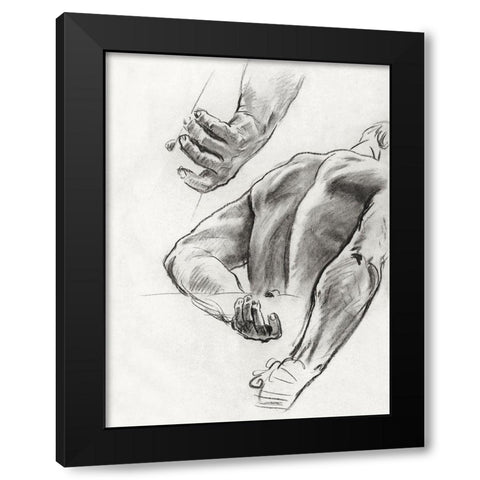 Studies for Judgment Black Modern Wood Framed Art Print with Double Matting by Sargent, John Singer
