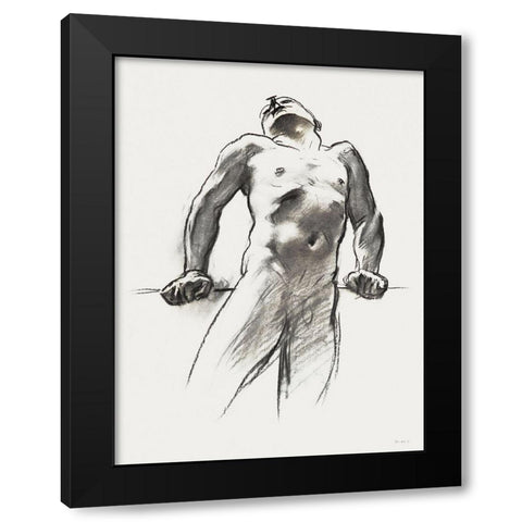 Man Standing-Head Thrown Back Black Modern Wood Framed Art Print with Double Matting by Sargent, John Singer