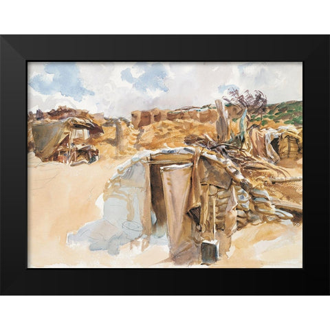 Dugout Black Modern Wood Framed Art Print by Sargent, John Singer