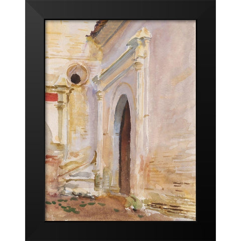 Arched Doorway Black Modern Wood Framed Art Print by Sargent, John Singer