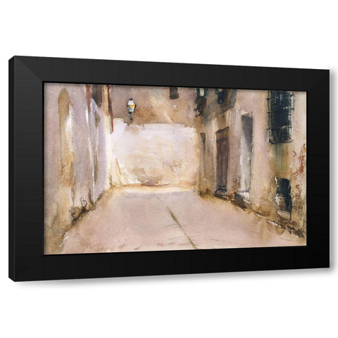 Venice Black Modern Wood Framed Art Print by Sargent, John Singer