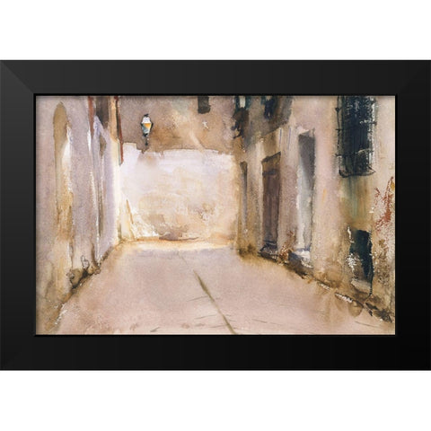 Venice Black Modern Wood Framed Art Print by Sargent, John Singer