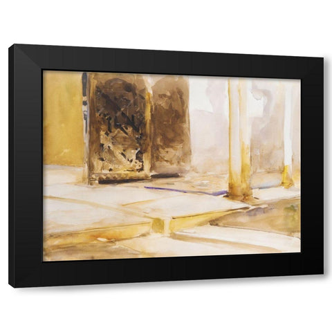 Patio de los Leones-Alhambra Black Modern Wood Framed Art Print with Double Matting by Sargent, John Singer