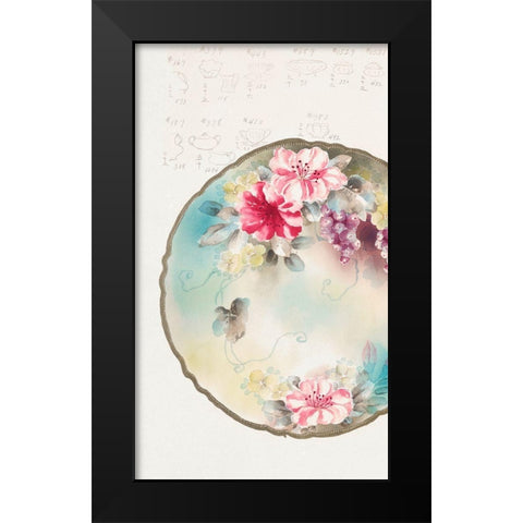 Design for a Noritake Plate I Black Modern Wood Framed Art Print by Noritake Designs