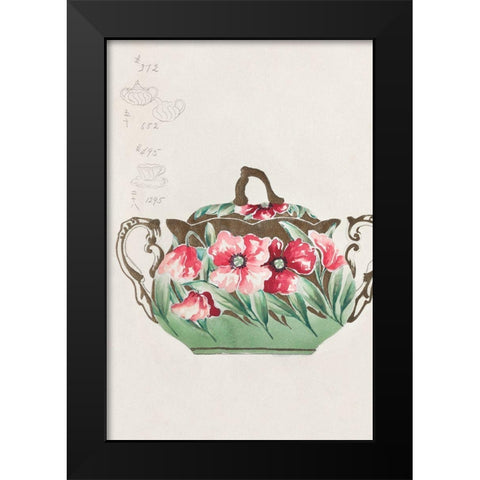 Design for a Noritake Sugar Bowl I Black Modern Wood Framed Art Print by Noritake Designs