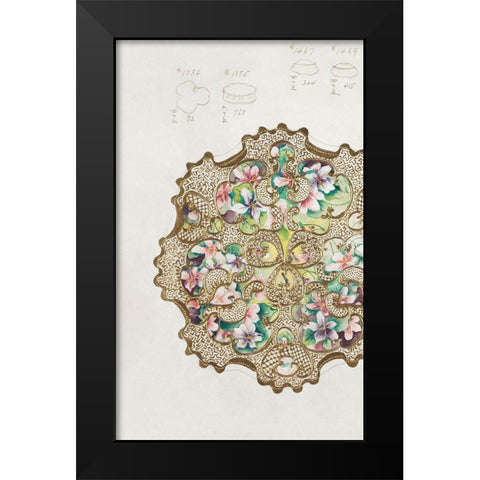 Design for a Noritake Plate or Bowl Black Modern Wood Framed Art Print by Noritake Designs