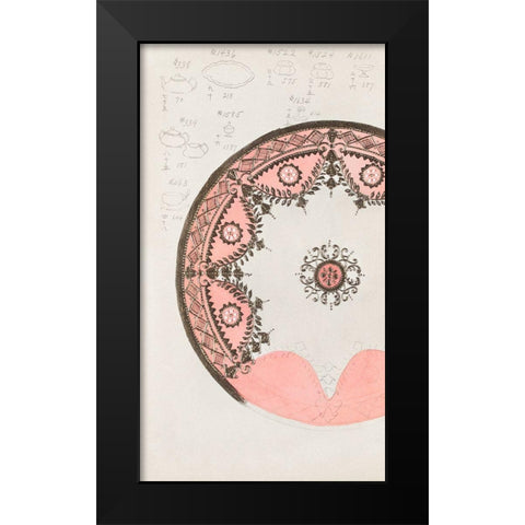 Design for a Noritake Plate VIII Black Modern Wood Framed Art Print by Noritake Designs