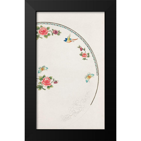 Design for a Noritake Plate XI Black Modern Wood Framed Art Print by Noritake Designs