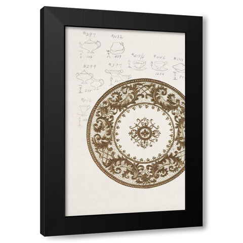 Design for a Noritake Plate XIII Black Modern Wood Framed Art Print with Double Matting by Noritake Designs