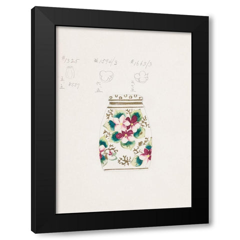 Design for Noritake Lidded Jar II Black Modern Wood Framed Art Print with Double Matting by Noritake Designs