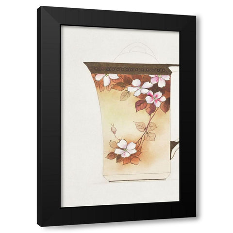 Design for a Noritake Pitcher I Black Modern Wood Framed Art Print by Noritake Designs
