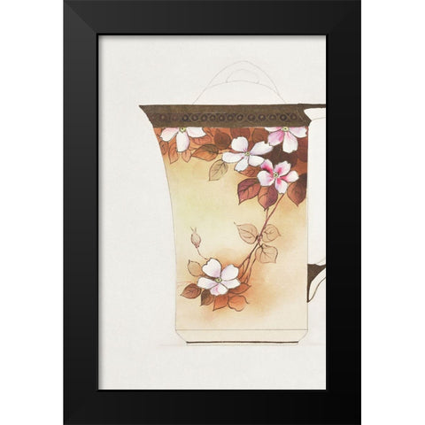 Design for a Noritake Pitcher I Black Modern Wood Framed Art Print by Noritake Designs
