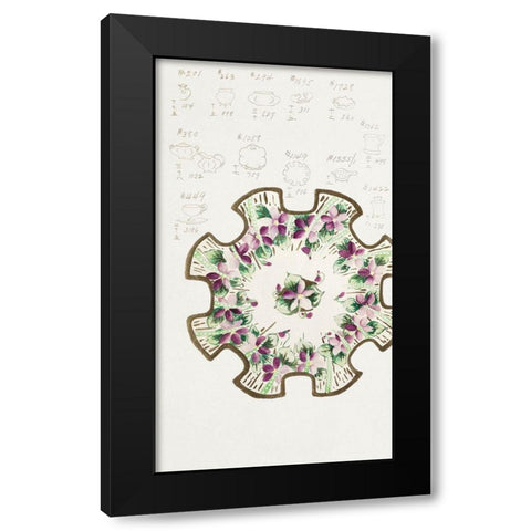 Design for a Noritake Plate XVI Black Modern Wood Framed Art Print by Noritake Designs