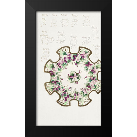 Design for a Noritake Plate XVI Black Modern Wood Framed Art Print by Noritake Designs