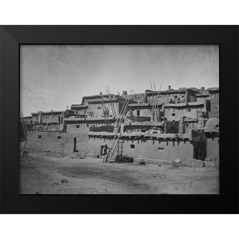 Zuni Pueblo-New Mexico Black Modern Wood Framed Art Print by OSullivan, Timothy H