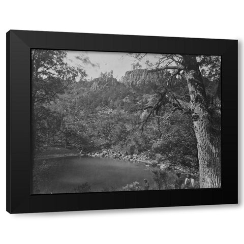 View on Apache Lake-Sierra Blanca Range-Arizona Black Modern Wood Framed Art Print with Double Matting by OSullivan, Timothy H