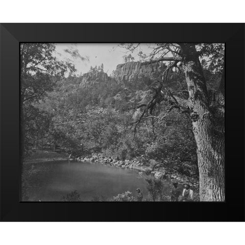 View on Apache Lake-Sierra Blanca Range-Arizona Black Modern Wood Framed Art Print by OSullivan, Timothy H