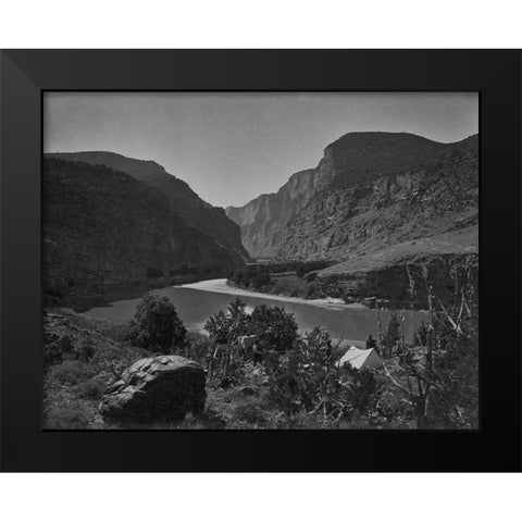 The gate of Lodore Black Modern Wood Framed Art Print by OSullivan, Timothy H